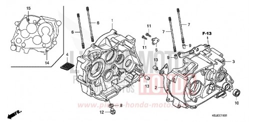 CARTER MOTEUR (CRF100F) CRF100FA de 2010